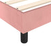 Pat box spring cu saltea, roz, 200x200 cm, catifea - WALTI WALTI