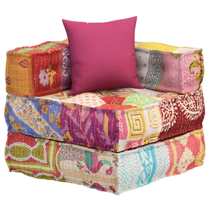 Fotoliu puf modular cu pernă, model petice, material textil - WALTI WALTI