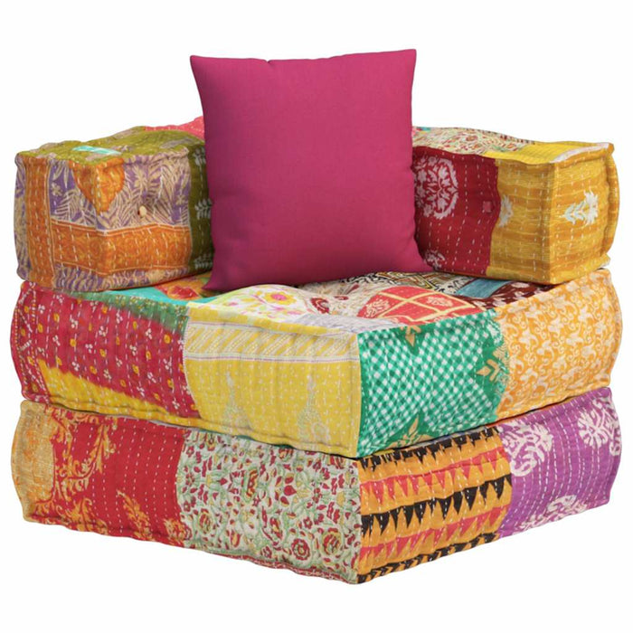 Fotoliu puf modular cu pernă, model petice, material textil - WALTI WALTI