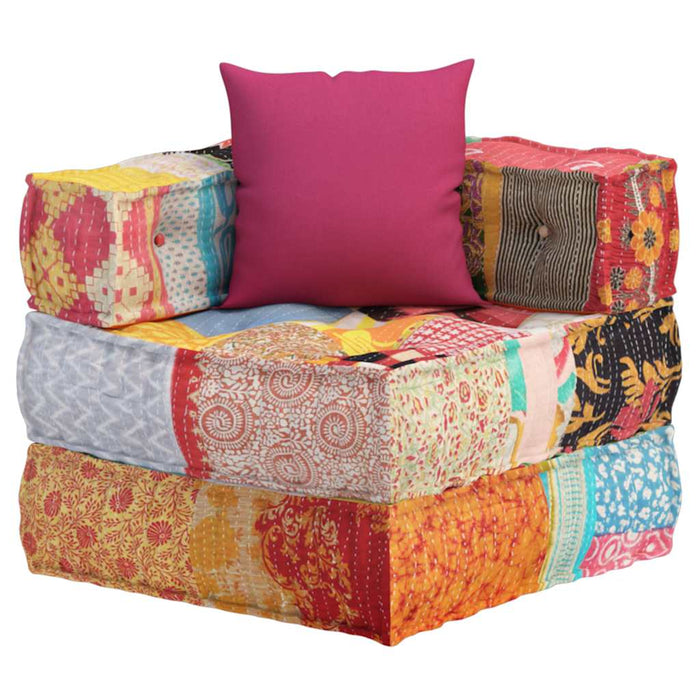 Fotoliu puf modular cu pernă, model petice, material textil - WALTI WALTI
