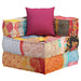 Fotoliu puf modular cu pernă, model petice, material textil - WALTI WALTI