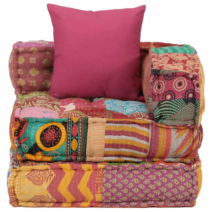 Fotoliu puf modular cu pernă, model petice, material textil - WALTI WALTI