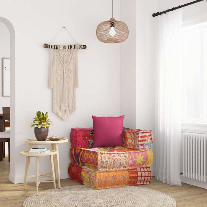 Fotoliu puf modular cu pernă, model petice, material textil - WALTI WALTI