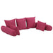 Set de perne decorative, 7 piese, roz, material textil - WALTI WALTI