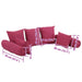 Set de perne decorative, 7 piese, roz, material textil - WALTI WALTI