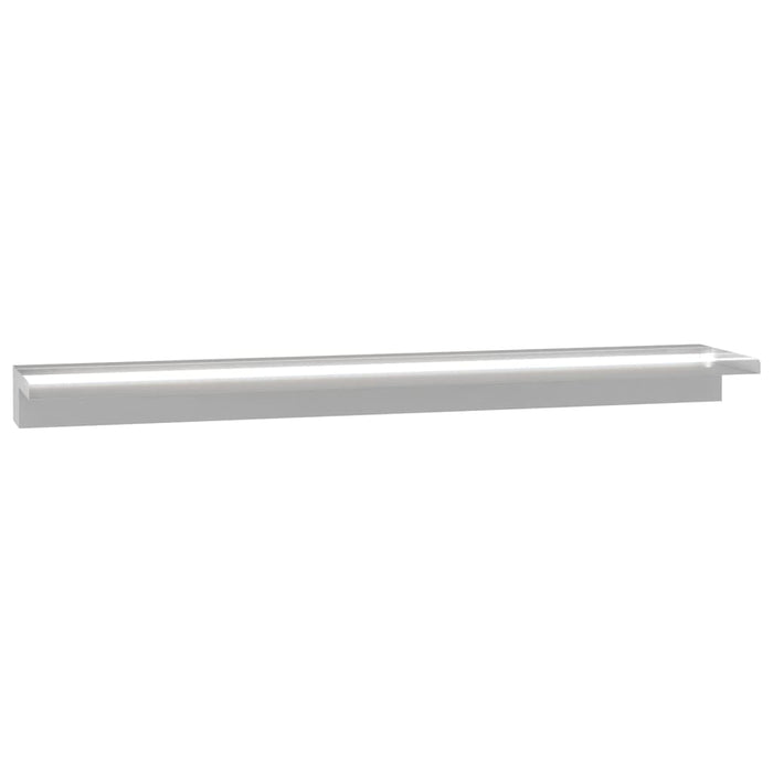 Fântână cascadă piscină cu LED-uri 110 cm oțel inoxidabil WALTI