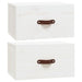 Noptiere de perete, 2 buc., alb, 40x29,5x22 cm - WALTI WALTI