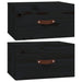 Noptiere de perete, 2 buc., negru, 40x29,5x22 cm - WALTI WALTI