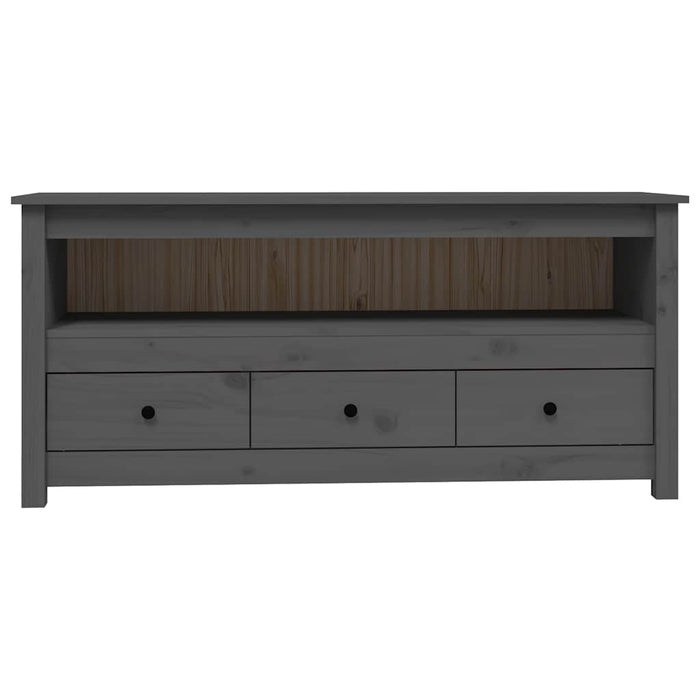 Comodă TV, gri, 114x35x52 cm, lemn masiv de pin WALTI