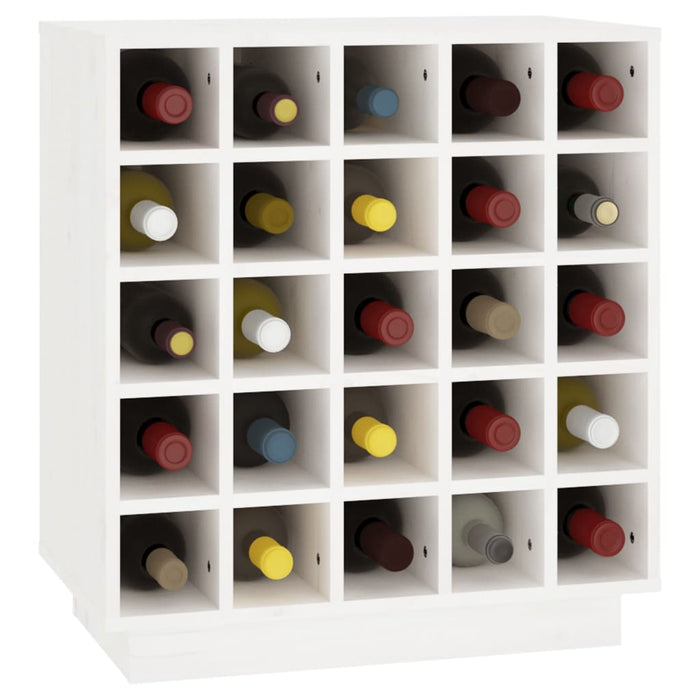 Dulap de vinuri, alb, 55,5x34x61 cm, lemn masiv de pin - WALTI WALTI
