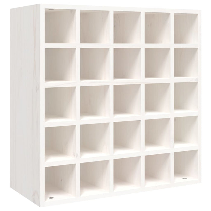 Dulap de vinuri alb 56x25x56 cm lemn masiv de pin - WALTI WALTI