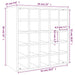 Dulap de vinuri alb 56x25x56 cm lemn masiv de pin - WALTI WALTI