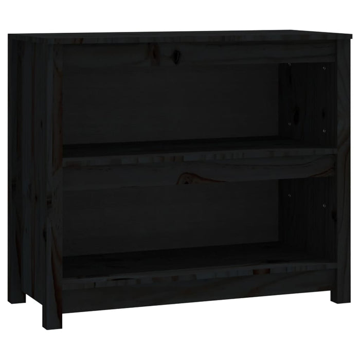 Bibliotecă, negru, 80x35x68 cm, lemn masiv de pin - WALTI WALTI