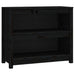 Bibliotecă, negru, 80x35x68 cm, lemn masiv de pin - WALTI WALTI