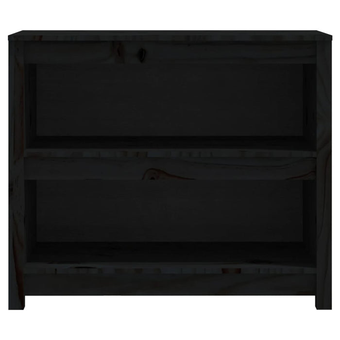 Bibliotecă, negru, 80x35x68 cm, lemn masiv de pin - WALTI WALTI