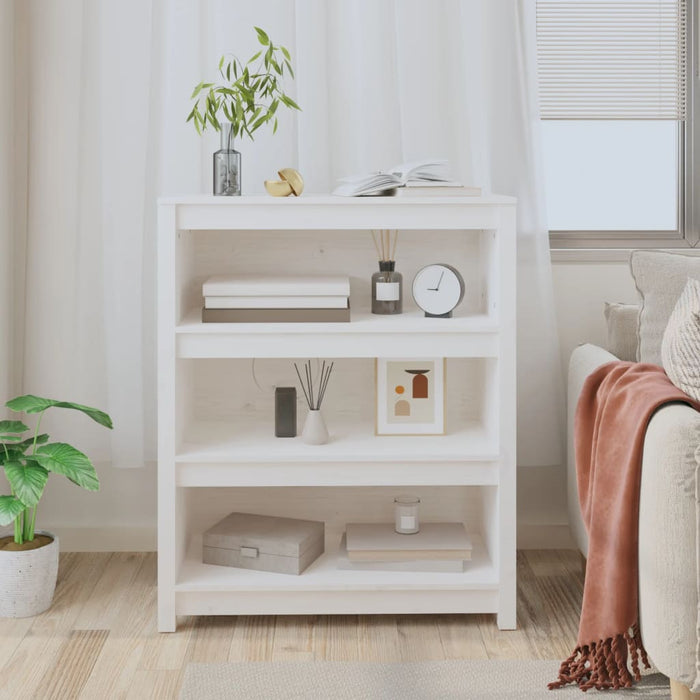 Bibliotecă, alb, 80x35x97 cm, lemn masiv de pin - WALTI WALTI