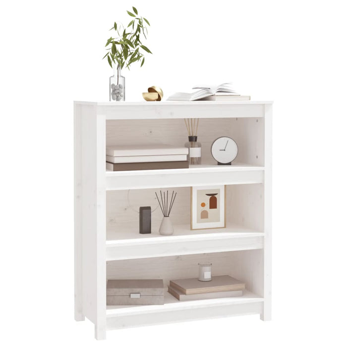 Bibliotecă, alb, 80x35x97 cm, lemn masiv de pin - WALTI WALTI
