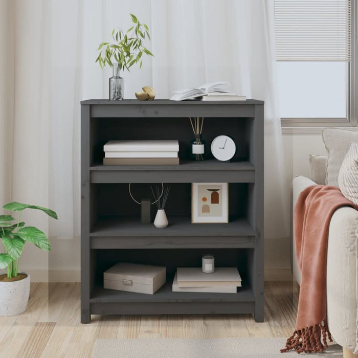 Bibliotecă, gri, 80x35x97 cm, lemn masiv de pin - WALTI WALTI