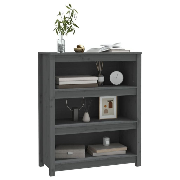Bibliotecă, gri, 80x35x97 cm, lemn masiv de pin - WALTI WALTI