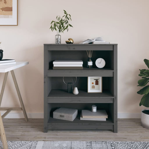 Bibliotecă, gri, 80x35x97 cm, lemn masiv de pin - WALTI WALTI
