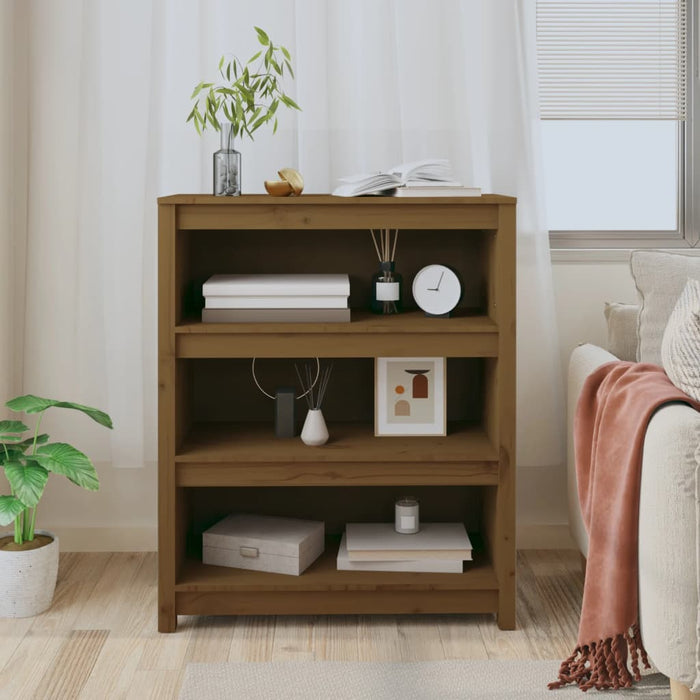 Bibliotecă, maro miere, 80x35x97 cm, lemn masiv de pin - WALTI WALTI