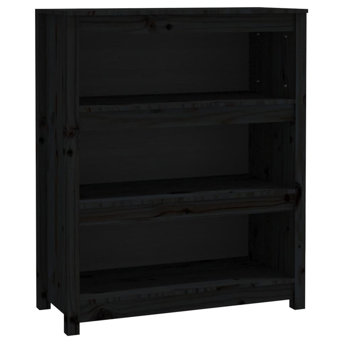 Bibliotecă, negru, 80x35x97 cm, lemn masiv de pin - WALTI WALTI