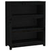Bibliotecă, negru, 80x35x97 cm, lemn masiv de pin - WALTI WALTI