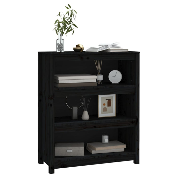 Bibliotecă, negru, 80x35x97 cm, lemn masiv de pin - WALTI WALTI