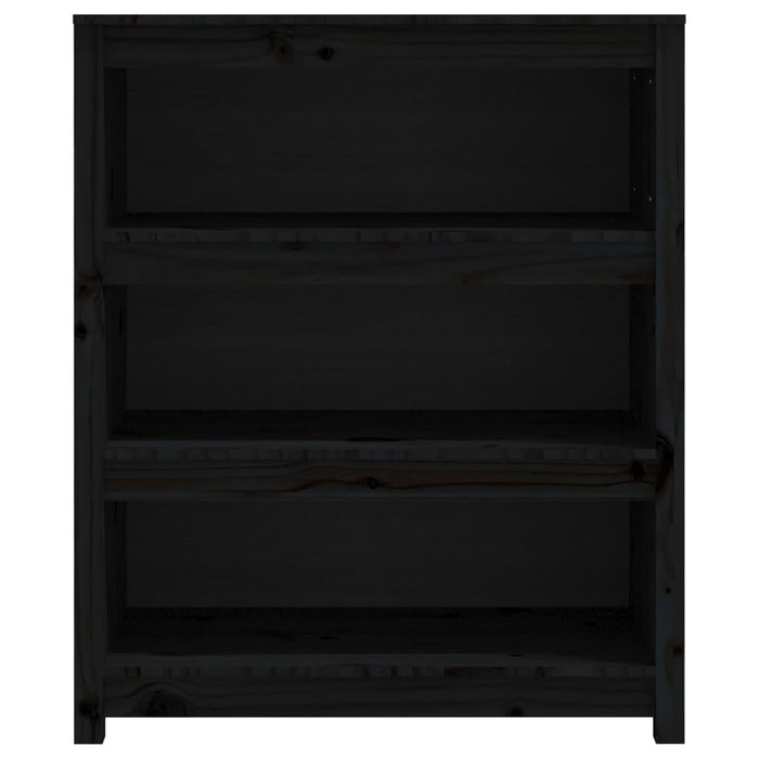 Bibliotecă, negru, 80x35x97 cm, lemn masiv de pin - WALTI WALTI