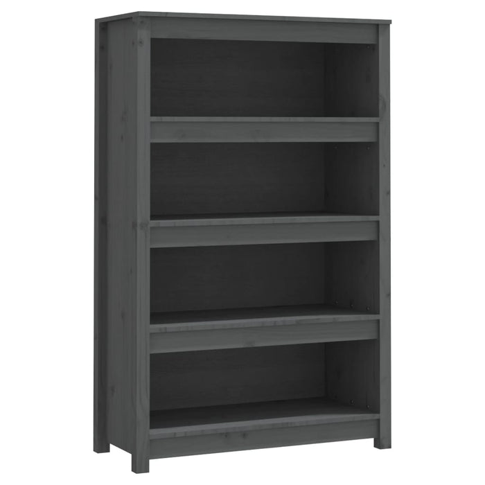 Bibliotecă, gri, 80x35x126 cm, lemn masiv de pin - WALTI WALTI