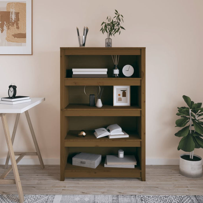 Bibliotecă, maro miere, 80x35x126 cm, lemn masiv de pin - WALTI WALTI