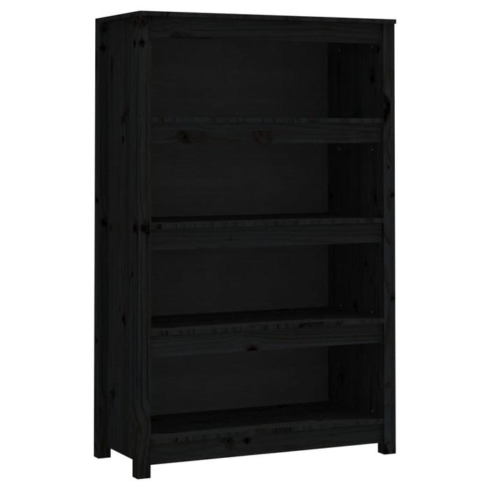 Bibliotecă, negru, 80x35x126 cm, lemn masiv de pin - WALTI WALTI