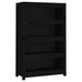 Bibliotecă, negru, 80x35x126 cm, lemn masiv de pin - WALTI WALTI