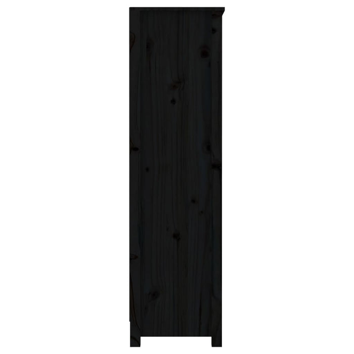 Bibliotecă, negru, 80x35x126 cm, lemn masiv de pin - WALTI WALTI