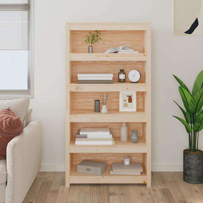 Bibliotecă, 80x35x154 cm, lemn masiv de pin WALTI
