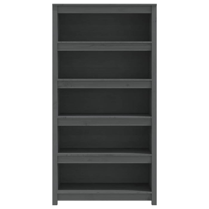 Bibliotecă, gri, 80x35x154 cm, lemn masiv de pin - WALTI WALTI
