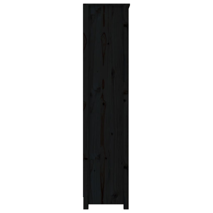 Bibliotecă, negru, 80x35x154 cm, lemn masiv de pin - WALTI WALTI