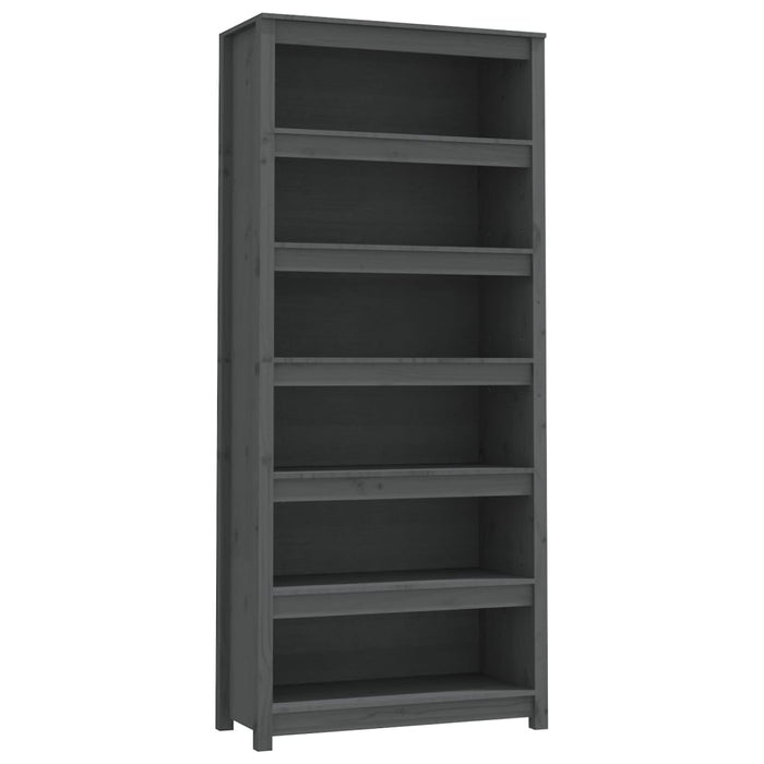 Bibliotecă, gri, 80x35x183 cm, lemn masiv de pin - WALTI WALTI