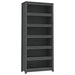 Bibliotecă, gri, 80x35x183 cm, lemn masiv de pin - WALTI WALTI