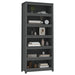 Bibliotecă, gri, 80x35x183 cm, lemn masiv de pin - WALTI WALTI