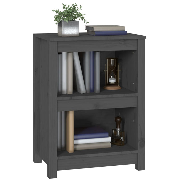 Bibliotecă, gri, 50x35x68 cm, lemn masiv de pin - WALTI WALTI