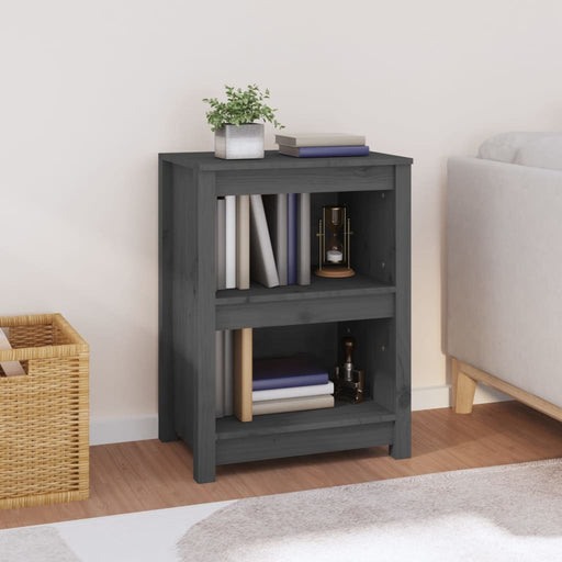 Bibliotecă, gri, 50x35x68 cm, lemn masiv de pin - WALTI WALTI