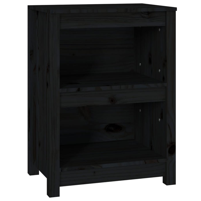Bibliotecă, negru, 50x35x68 cm, lemn masiv de pin - WALTI WALTI