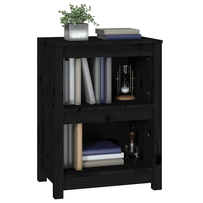 Bibliotecă, negru, 50x35x68 cm, lemn masiv de pin - WALTI WALTI