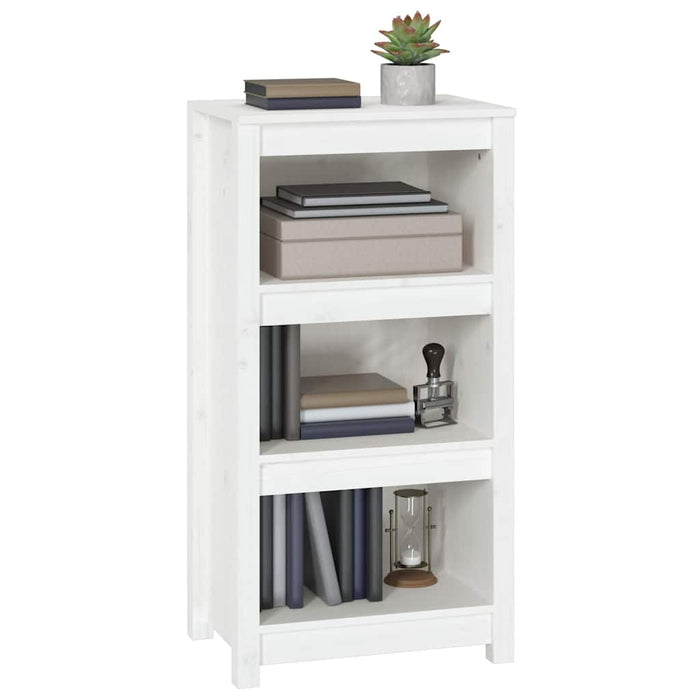 Bibliotecă, alb, 50x35x97 cm, lemn masiv de pin WALTI