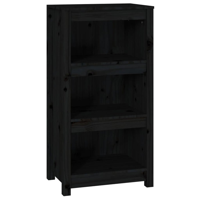 Bibliotecă, negru, 50x35x97 cm, lemn masiv de pin - WALTI WALTI
