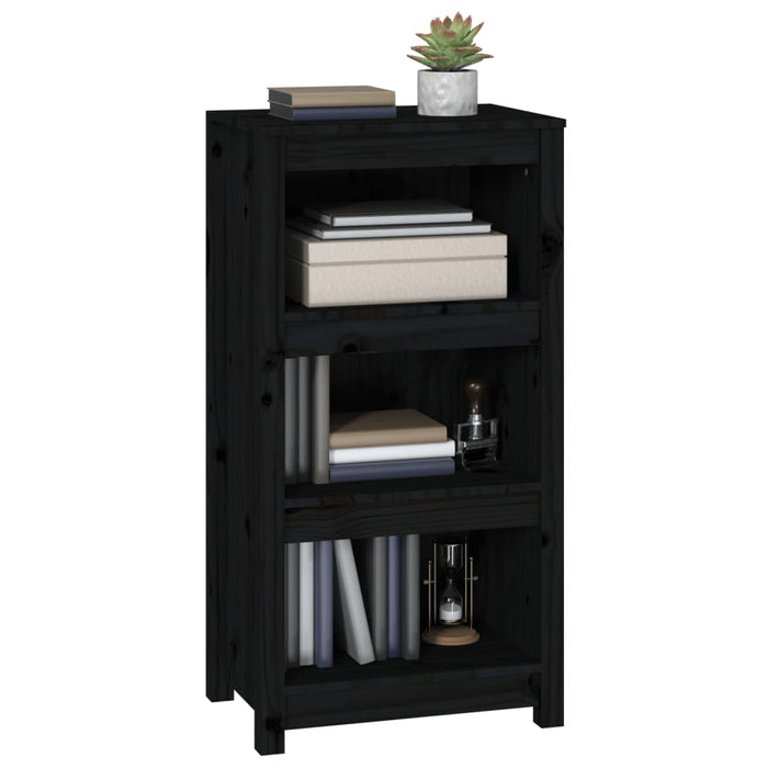 Bibliotecă, negru, 50x35x97 cm, lemn masiv de pin - WALTI WALTI
