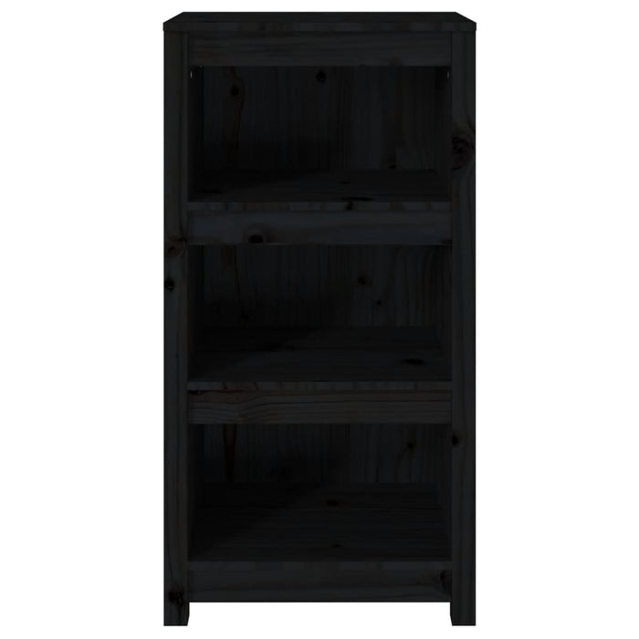 Bibliotecă, negru, 50x35x97 cm, lemn masiv de pin - WALTI WALTI