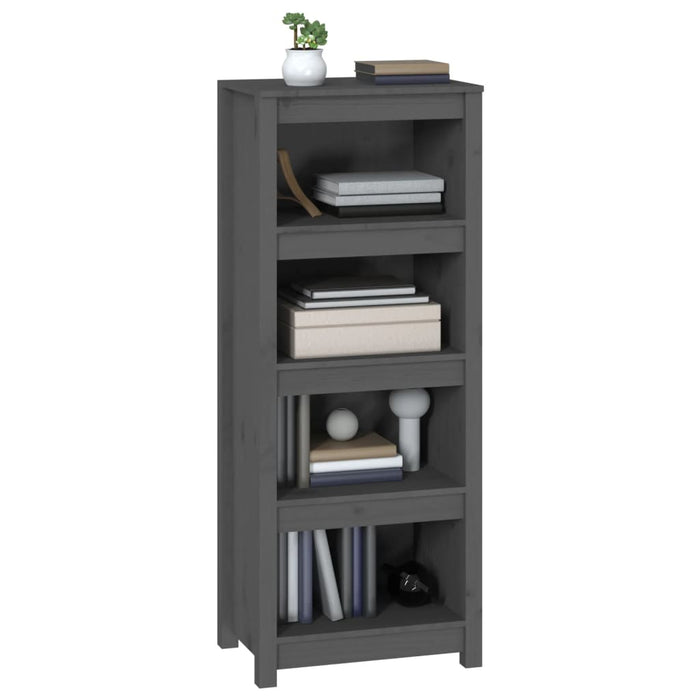 Bibliotecă, gri, 50x35x125,5 cm, lemn masiv de pin - WALTI WALTI