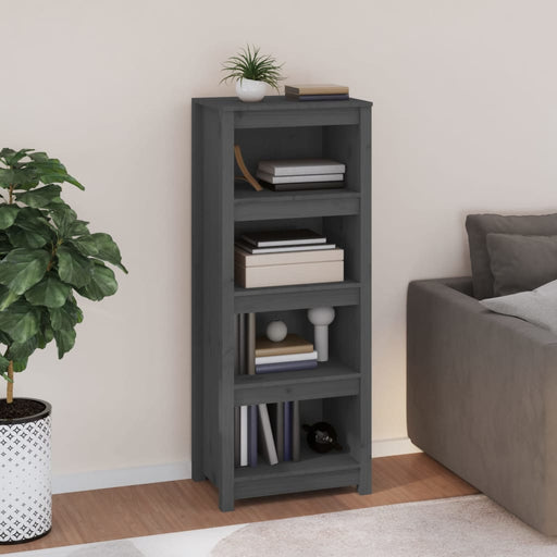 Bibliotecă, gri, 50x35x125,5 cm, lemn masiv de pin - WALTI WALTI